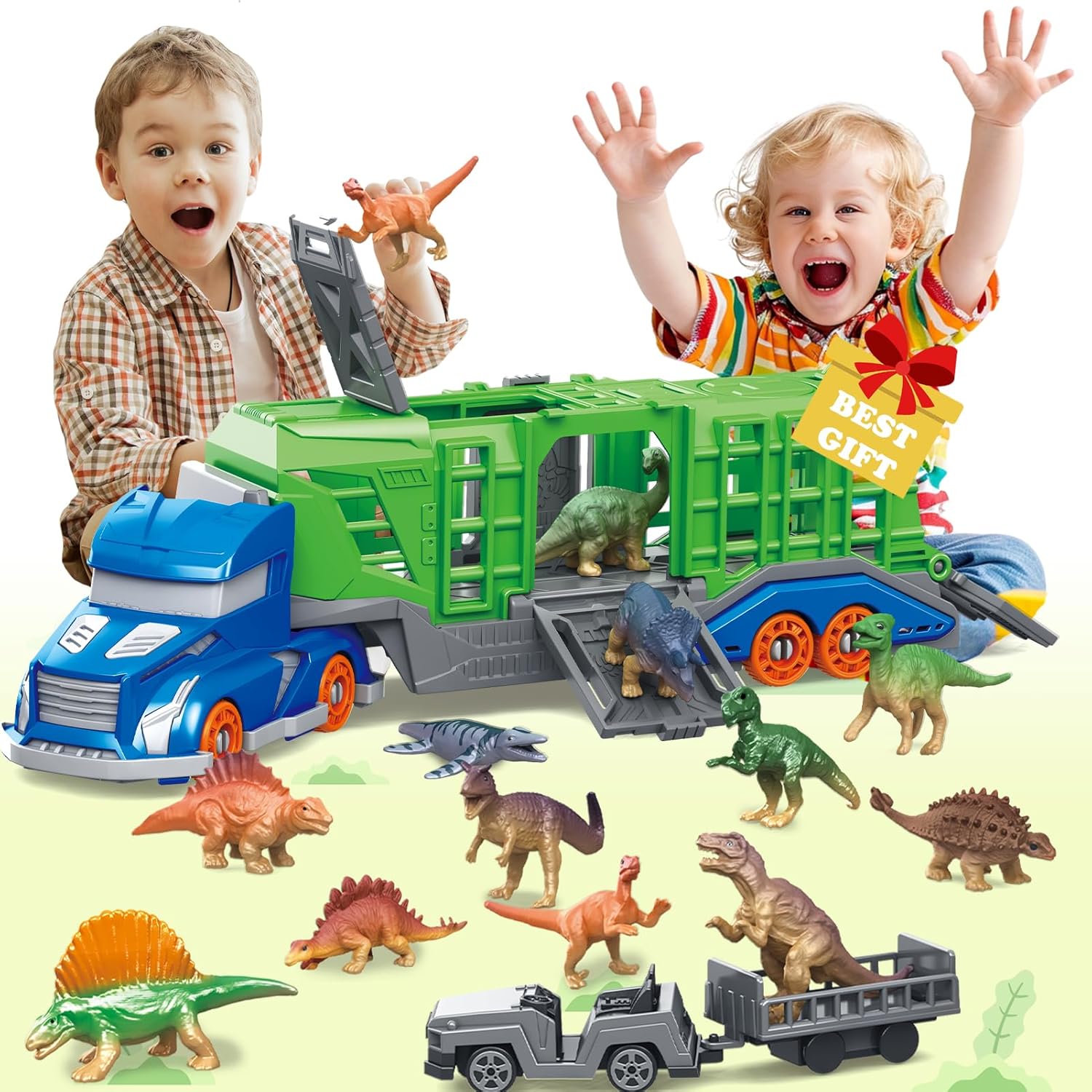 Kids Toys Dinosaur - Dinosaur Animal Transport Vehicle Toy Set