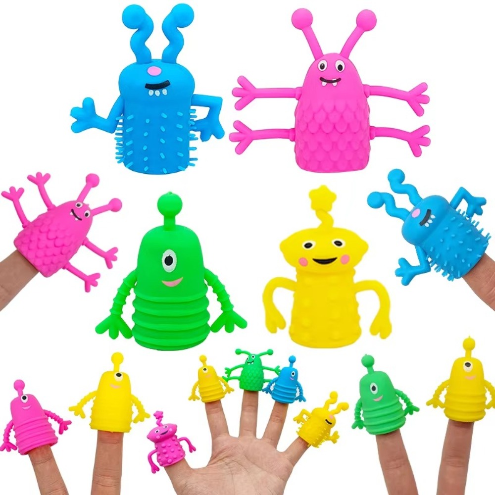 Kids Toys Dinosaur - 10pcs Funny Soft Rubber Finger Topper