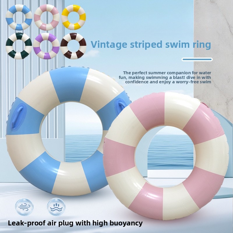 Kids Toys Play Youtube - Inflatable Vintage Striped Pool Float Swimming
