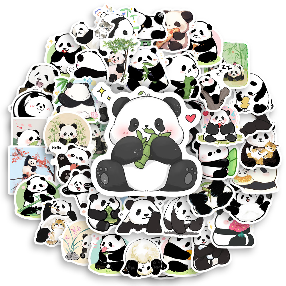 Kids Toys Laptop - Cute Cartoon Panda Stickers Watercolor Fun