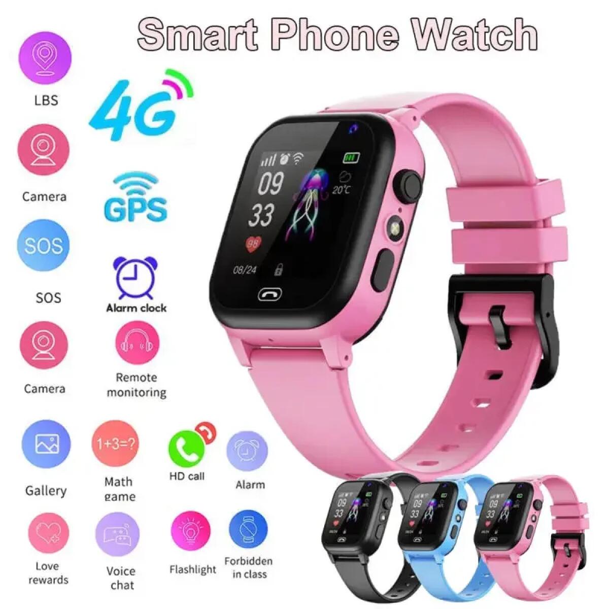 Kids Smartwatch Gps - Kids Smart Watch 4G Multifunctional Waterproof