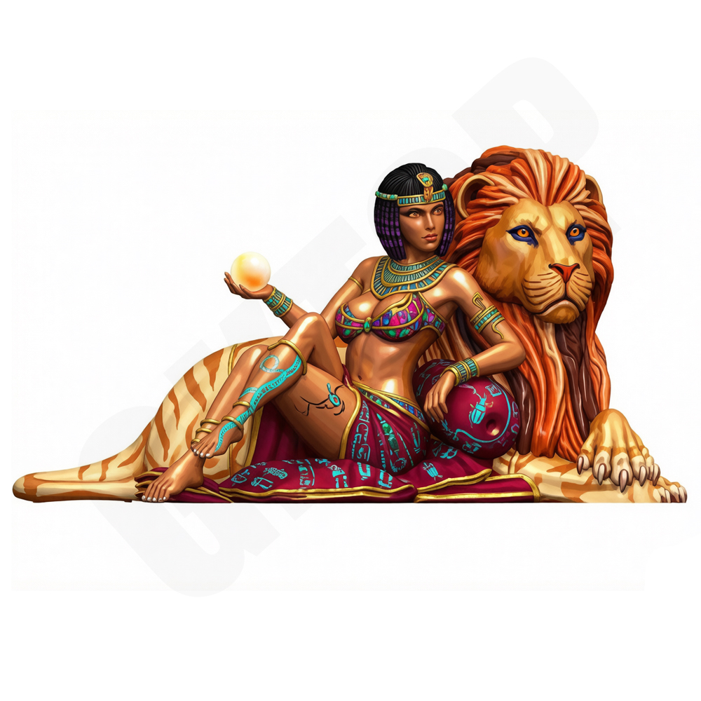 Kids Toys Sale - 1/24 Ancient Egyptian Lady Lion Model