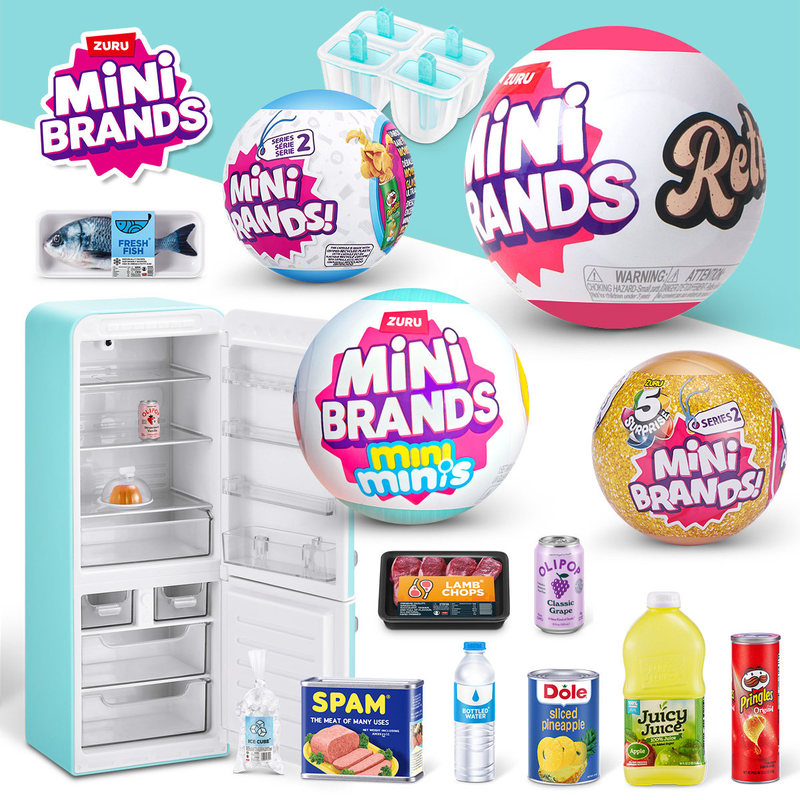 Sandbox Play Set - ZURU MINI BRANDS Realistic Miniature Refrigerator