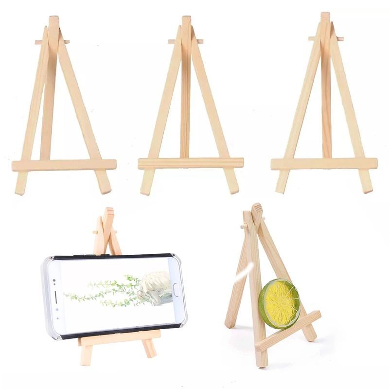 Kids Art Easel - 10Pcs Wood Mini Easel Frame Triangle
