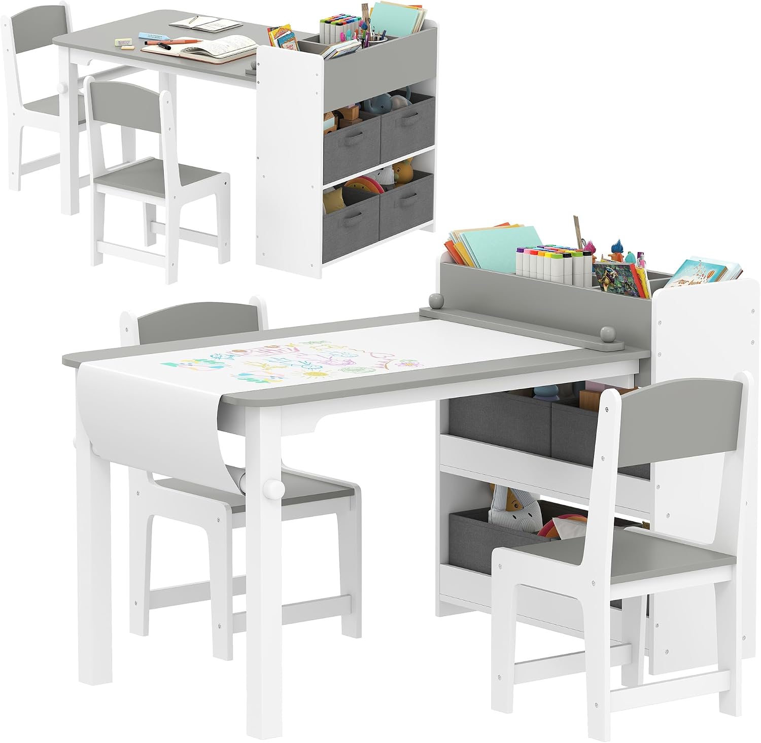 Kids Art Easel - Kids Art Table & Easel Chair