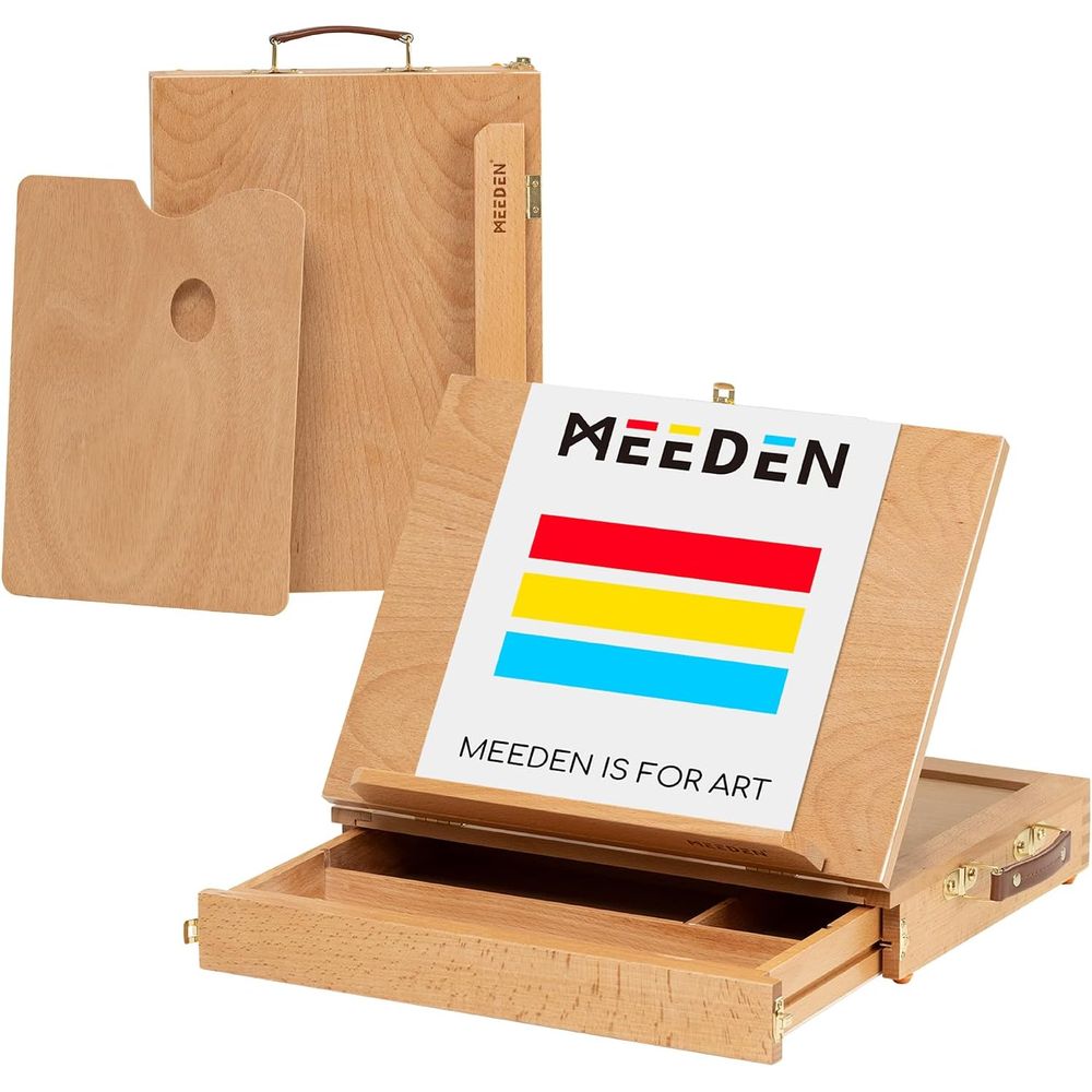 Kids Art Easel - Portable Solid Wood Tabletop Easel for