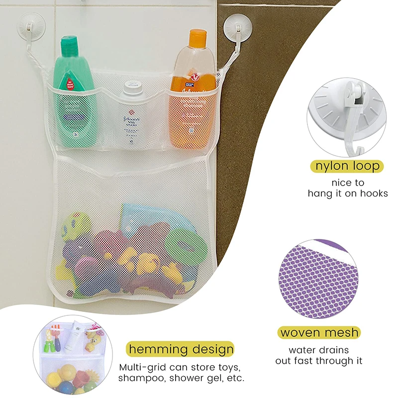 Shower Bath Toys White Pink Ba - Kids Storage Toys review and price