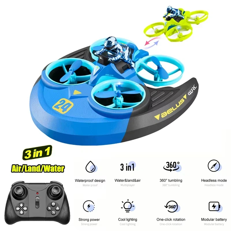 3-in-1 Land Air Sea RC Aircraf - Kids Toys Quad review and price