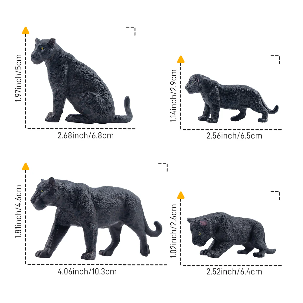 7Pcs Simulation Black Cheetah  - Sandbox Play Set review and price