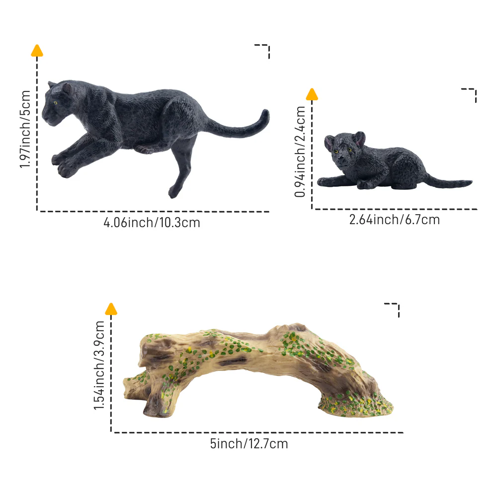 7Pcs Simulation Black Cheetah  - Sandbox Play Set review and price