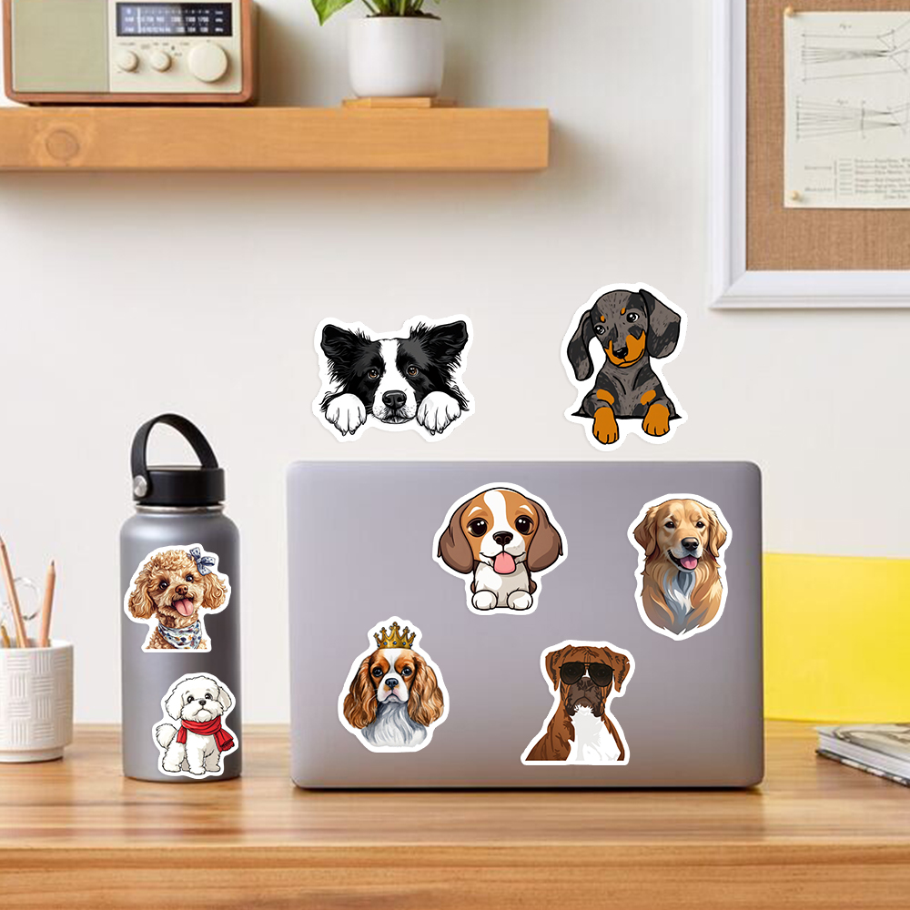 Adorable Puppy Stickers Vinyl  - Kids Toys Laptop review and price