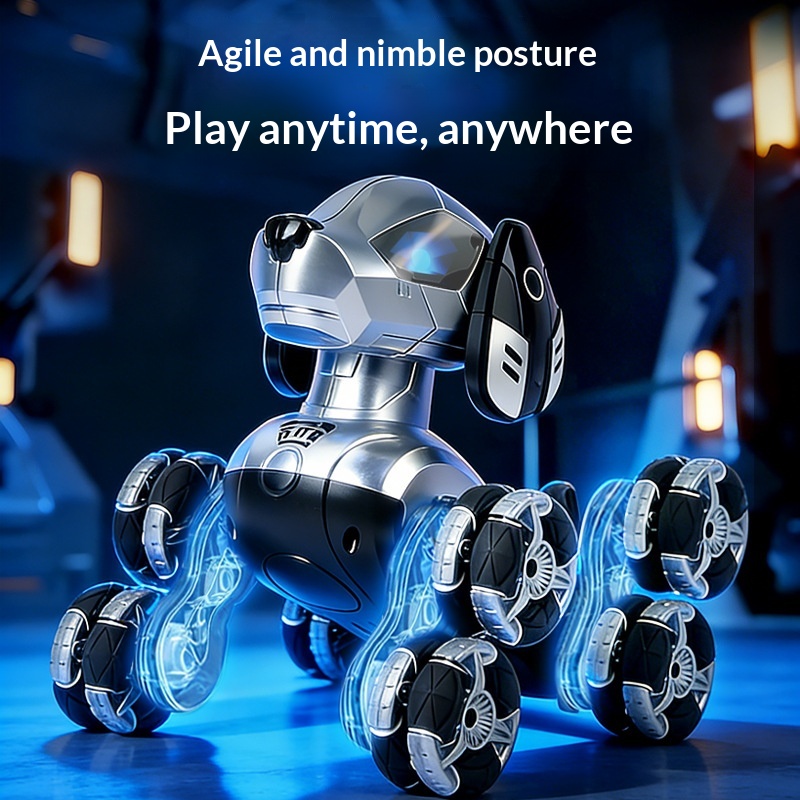 New RC Stunt Robot Dog 8 Wheel - Kids Toys Electric Car review and price