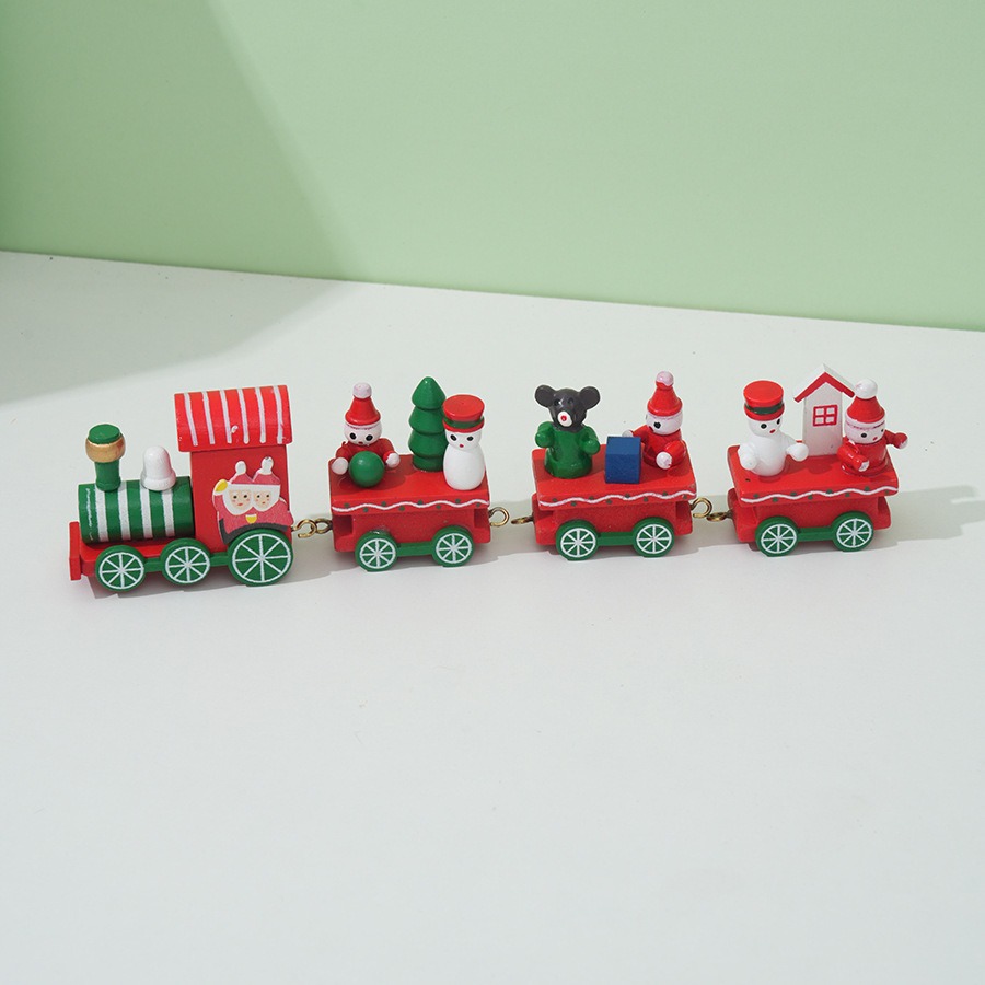 Christmas Train Painted Wooden - Top Kids Xmas Toys review and price