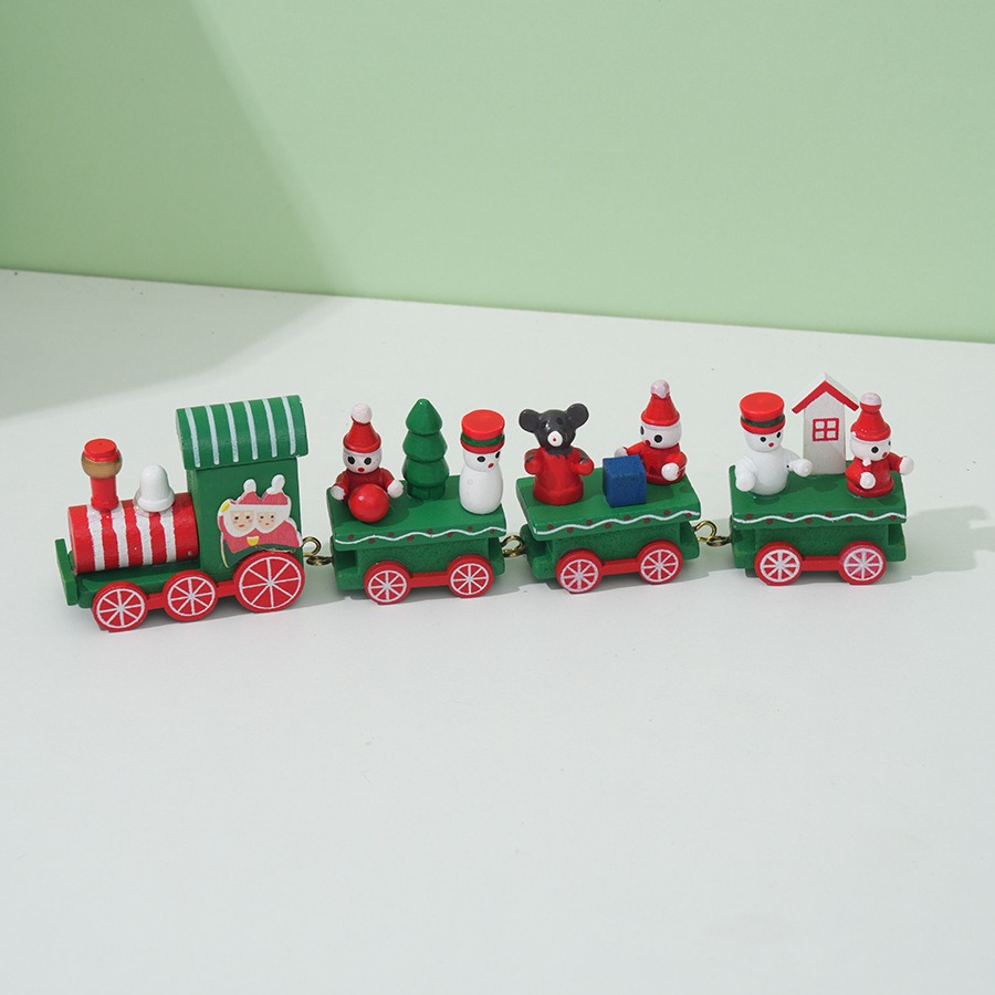 Christmas Train Painted Wooden - Top Kids Xmas Toys review and price