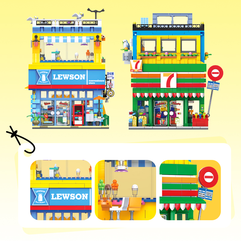 1263+PCS Street Scene Convenie - Kids Toys Stores review and price