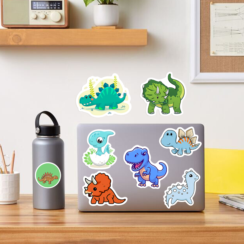 Cute Lovely dinosaur Stickers  - Kids Toys Laptop review and price