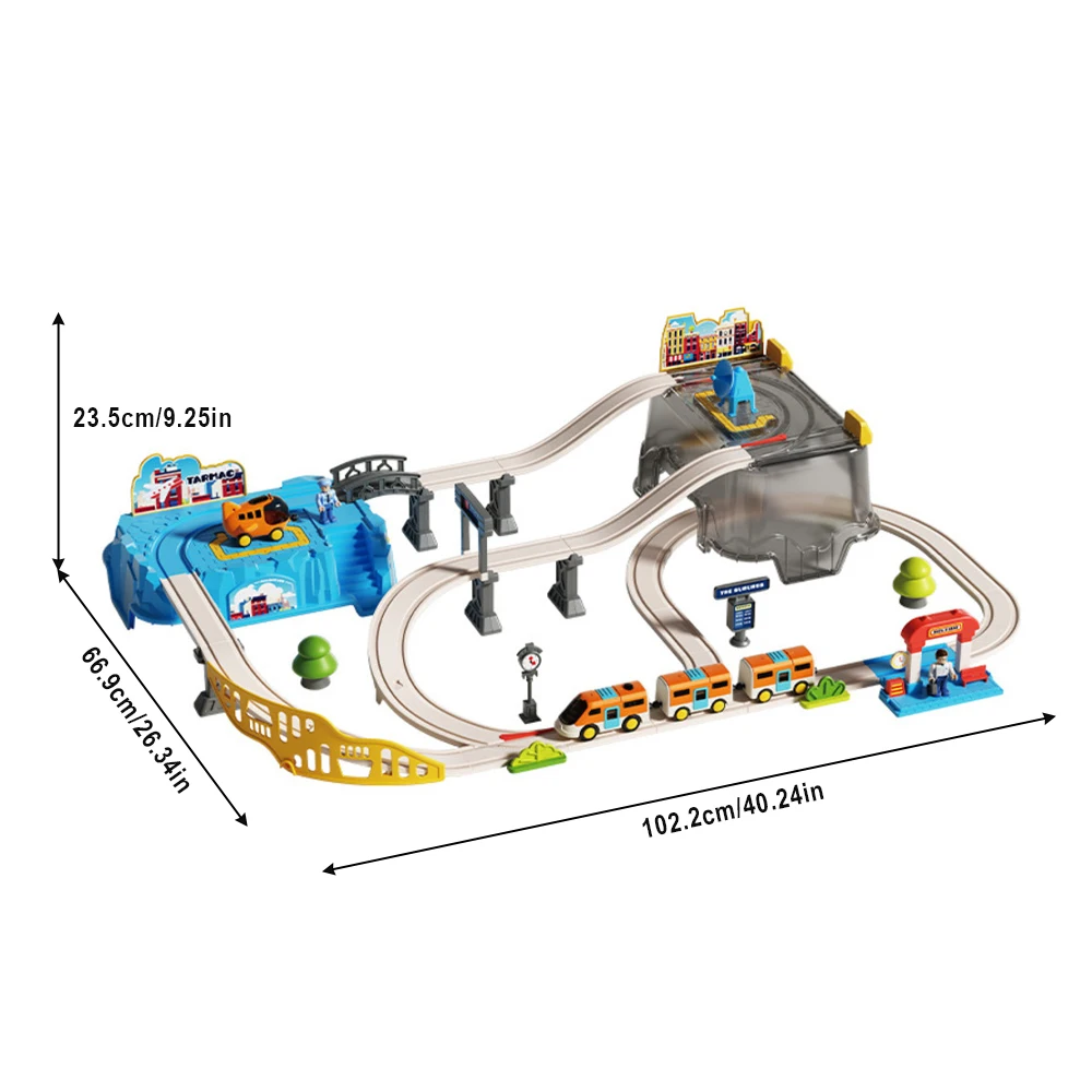 Airport Themed Train Track Toy - Kids Storage Toys review and price