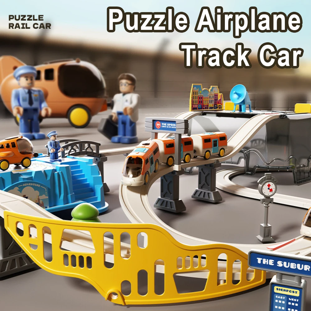 Airport Themed Train Track Toy - Kids Storage Toys review and price