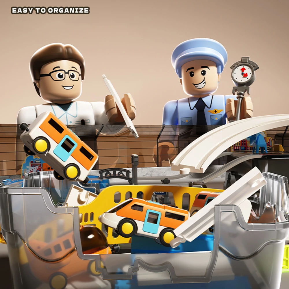 Airport Themed Train Track Toy - Kids Storage Toys review and price