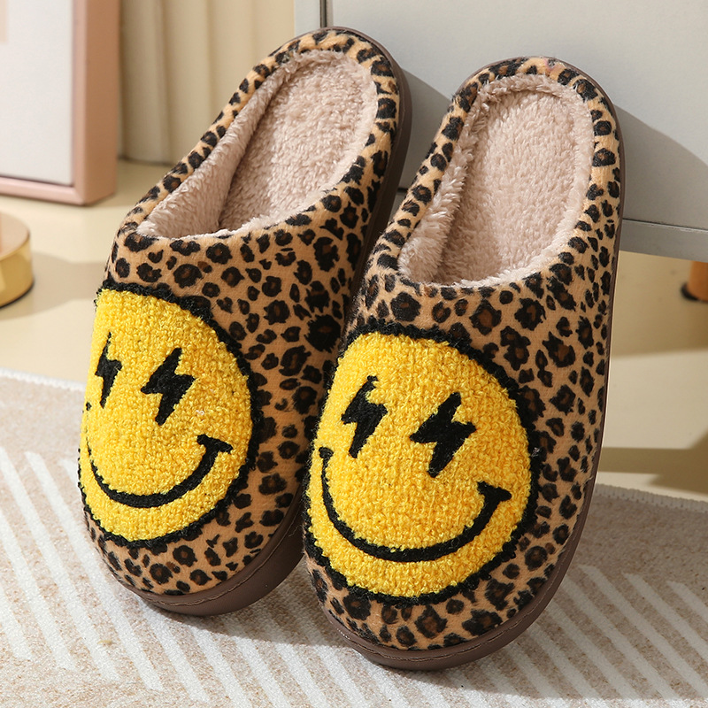 Leopard Print Home Slippers fo - Soft Plush Doll review and price