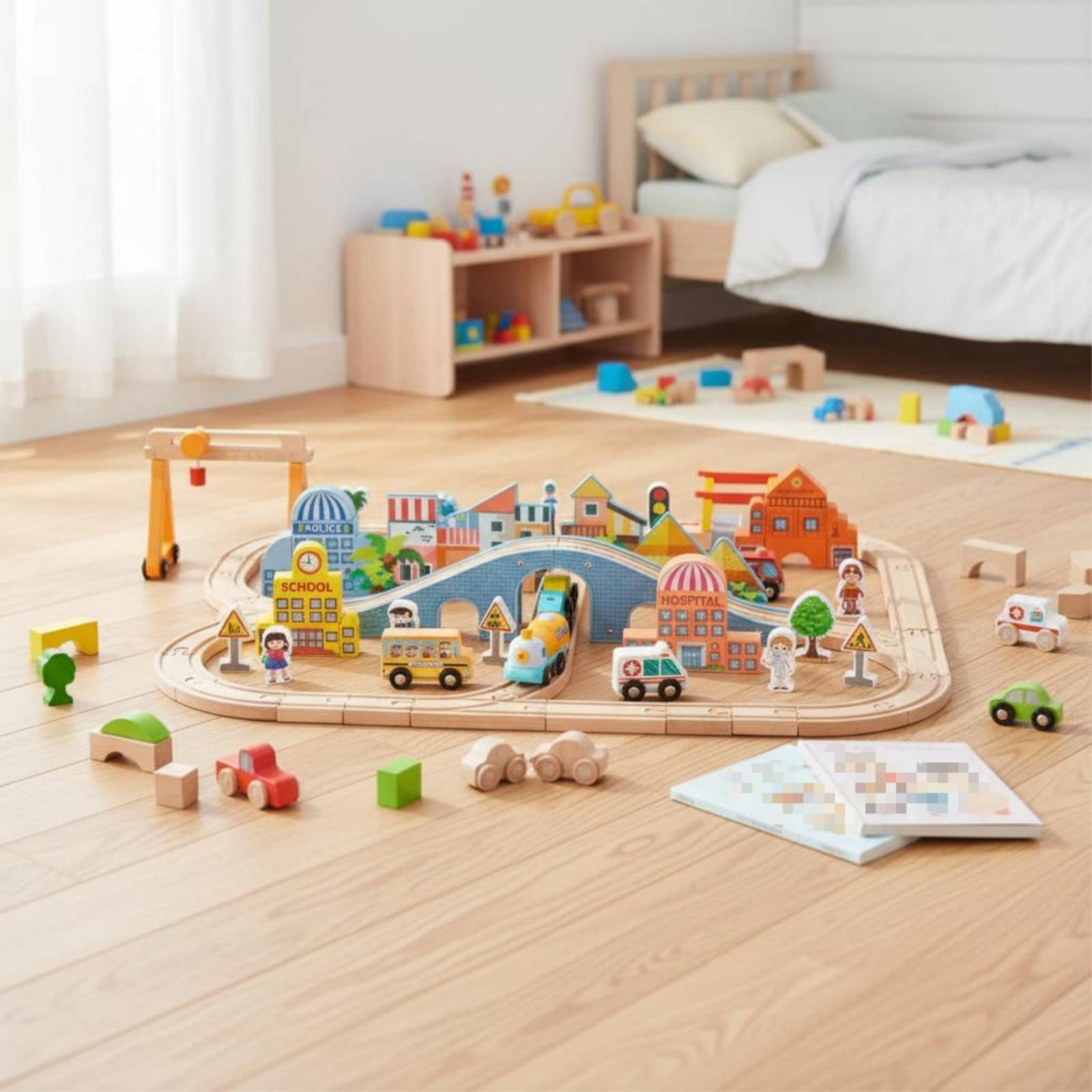 Wooden Train Set Educational W - Kids Toys Brand review and price