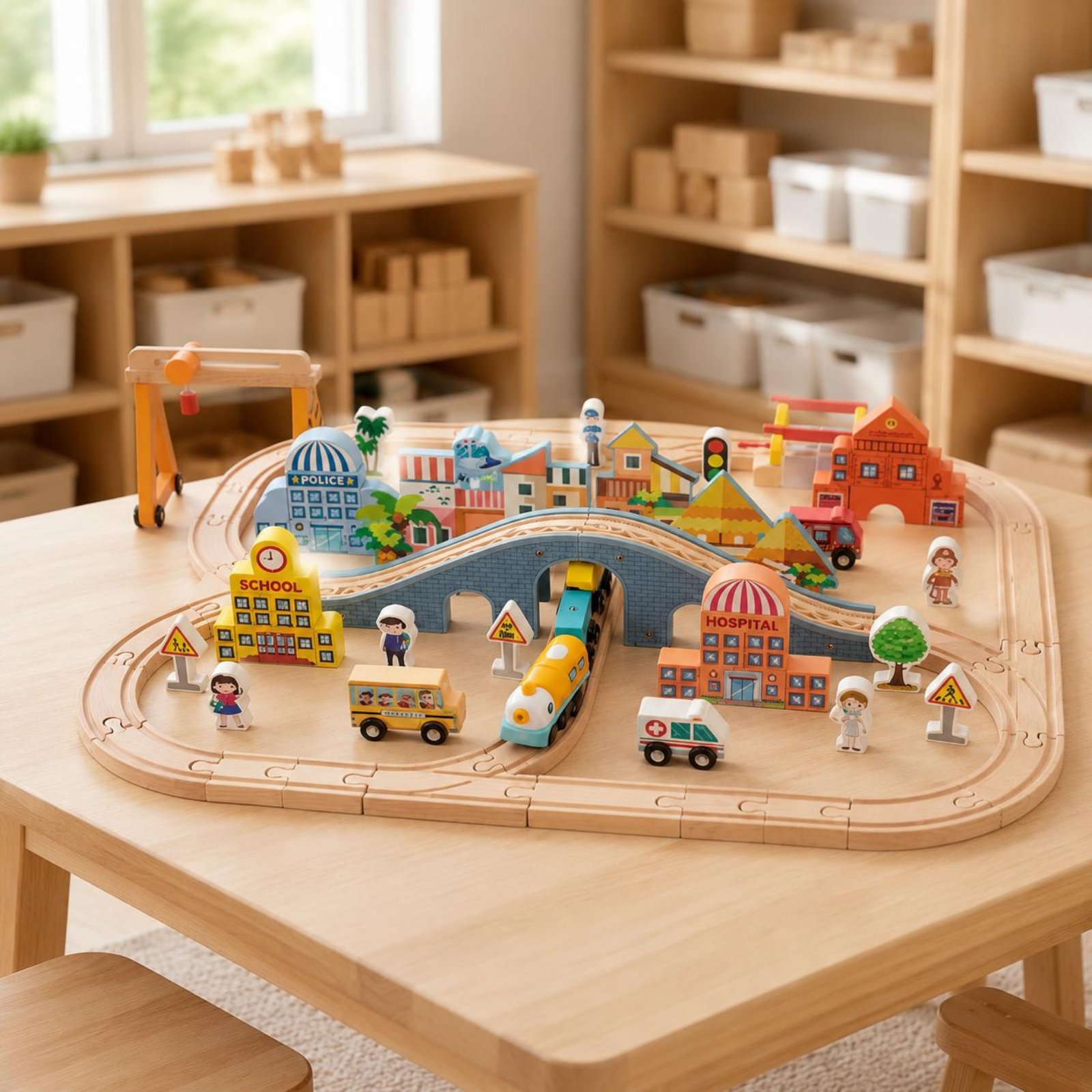 Wooden Train Set Educational W - Kids Toys Brand review and price
