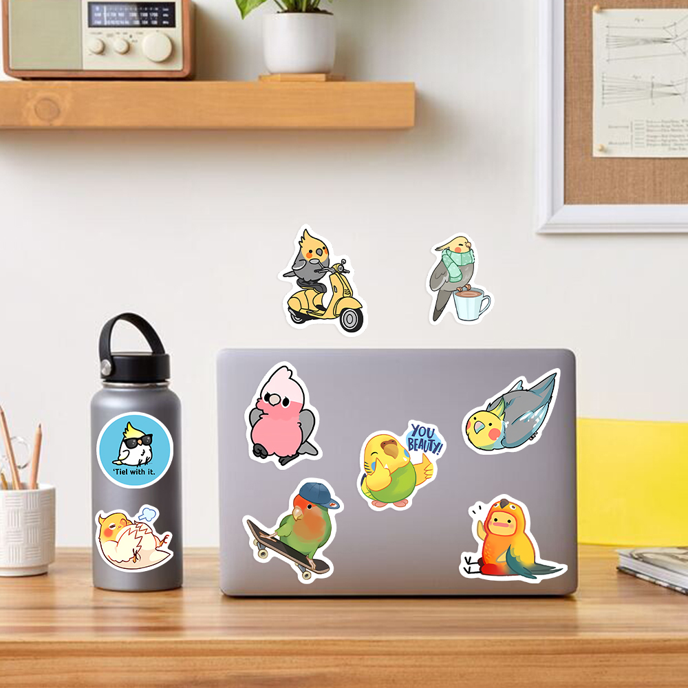 Cute Cartoon Parrot Stickers B - Kids Toys Laptop review and price