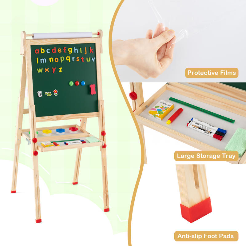 3-in-1 Double-Sided Folding Wo - Kids Art Easel review and price