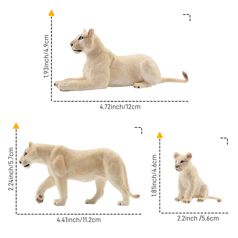 6Pcs Simulation White Lion Fam - Sandbox Play Set review and price